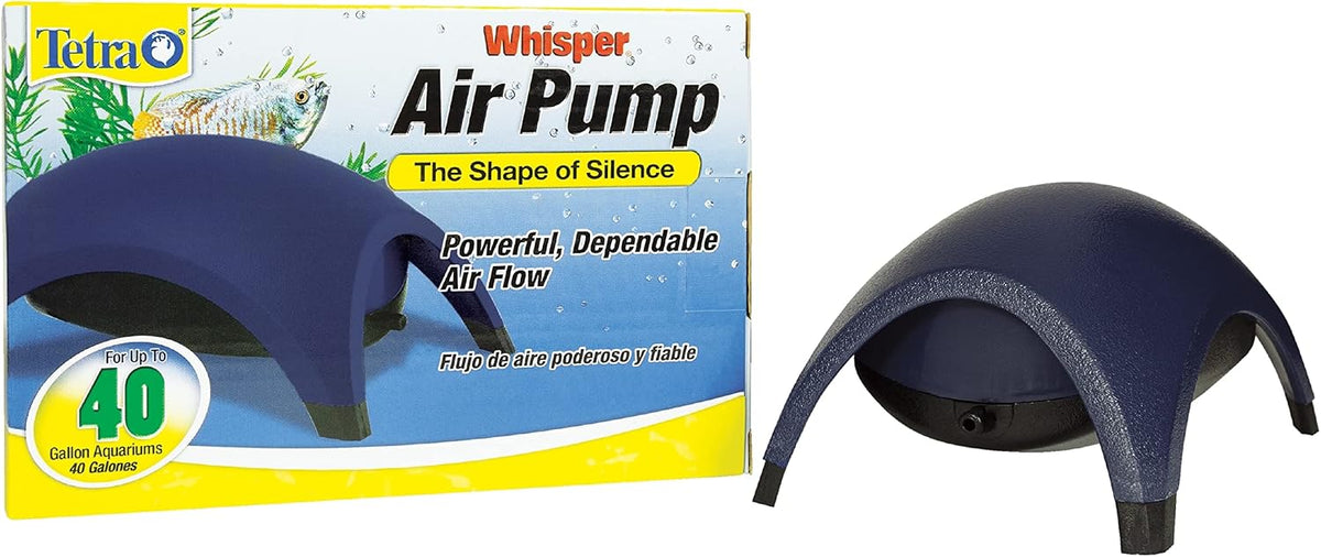 Whisper Air Pump for Aquariums Up to 40 Gallons, Non-UL