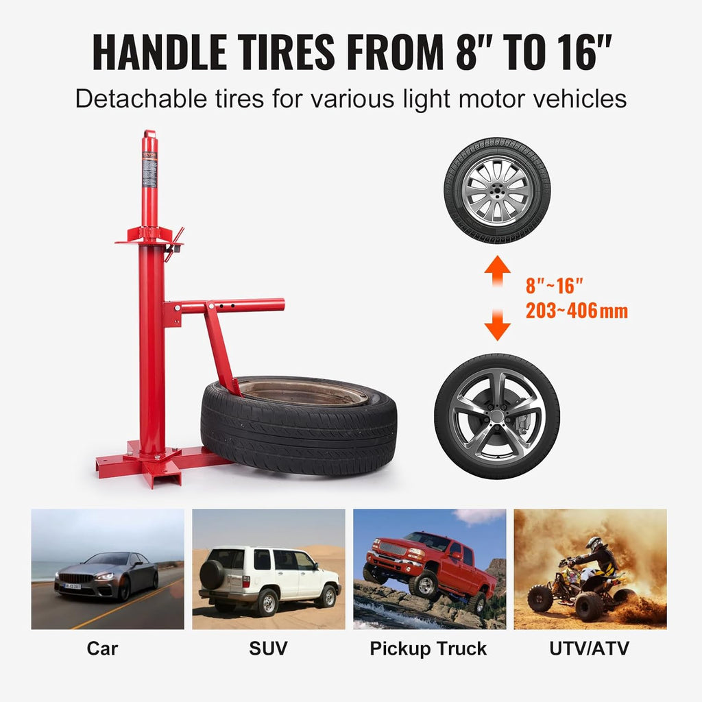 Manual Tire Changer, Portable Hand Bead Breaker Mounting Tool for 8"-16" Tires, Compatible with Car Truck Trailer
