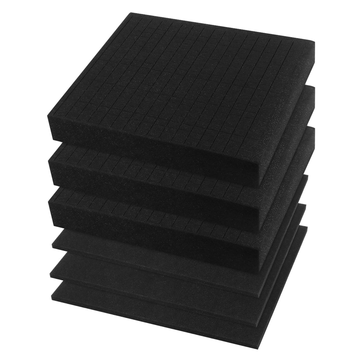 6 Pack Pick and Pluck Foam Sheets - 2 Sizes Polyurethane Padding for Tool Box Organizer Storage Drawers (3P