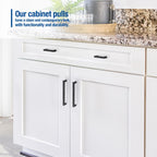 Black Cabinet Handles, 2 Pack Kitchen Handles, 3 Inch