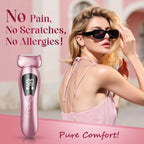 Cordless Electric Razor for Women: IPX7 & LED Display