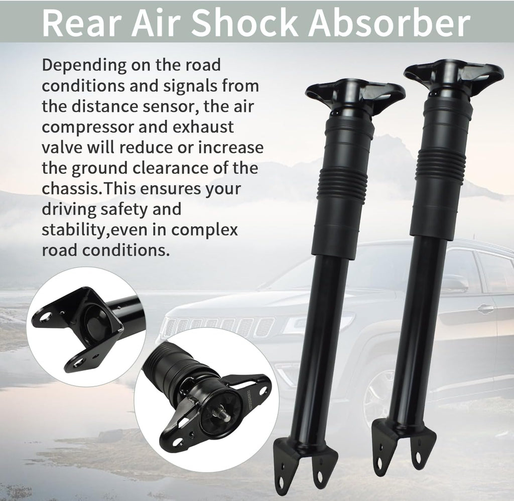 Pair of 2 Rear Complete Shock Absorber kit For 2006-2020 Jeep Grand Cherokee Dodge Durango 68069680AF 68069680AG 68069680AH w Sport or Eco Suspension