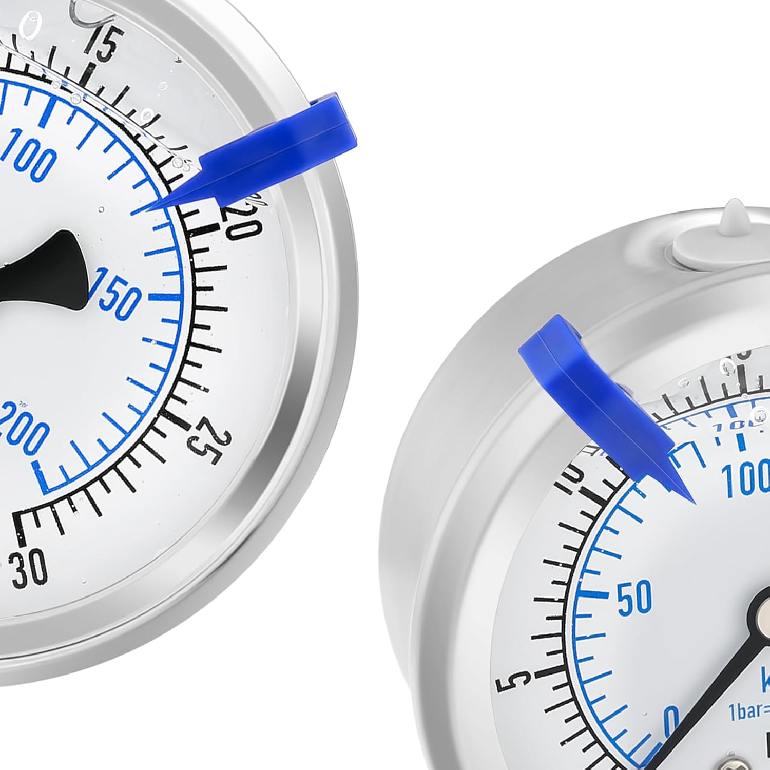 Clip-On Memory Pointer for Pressure Gauge & Thermometer, Retains Pressure Reading, for 2" 2.5" 3" Dial (15-Pack)，Easy