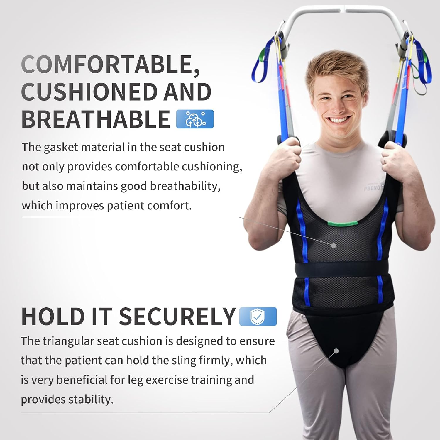 Patient Lift Sling Medical Transfer Sling for Patient Walking Training, Working Aids for Ambulation Support Training