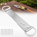 18" Permanent Roof Anchor Bracket - Double D-Ring Fall Protection Roof Safety Anchor, Lightweight & Discreet Design