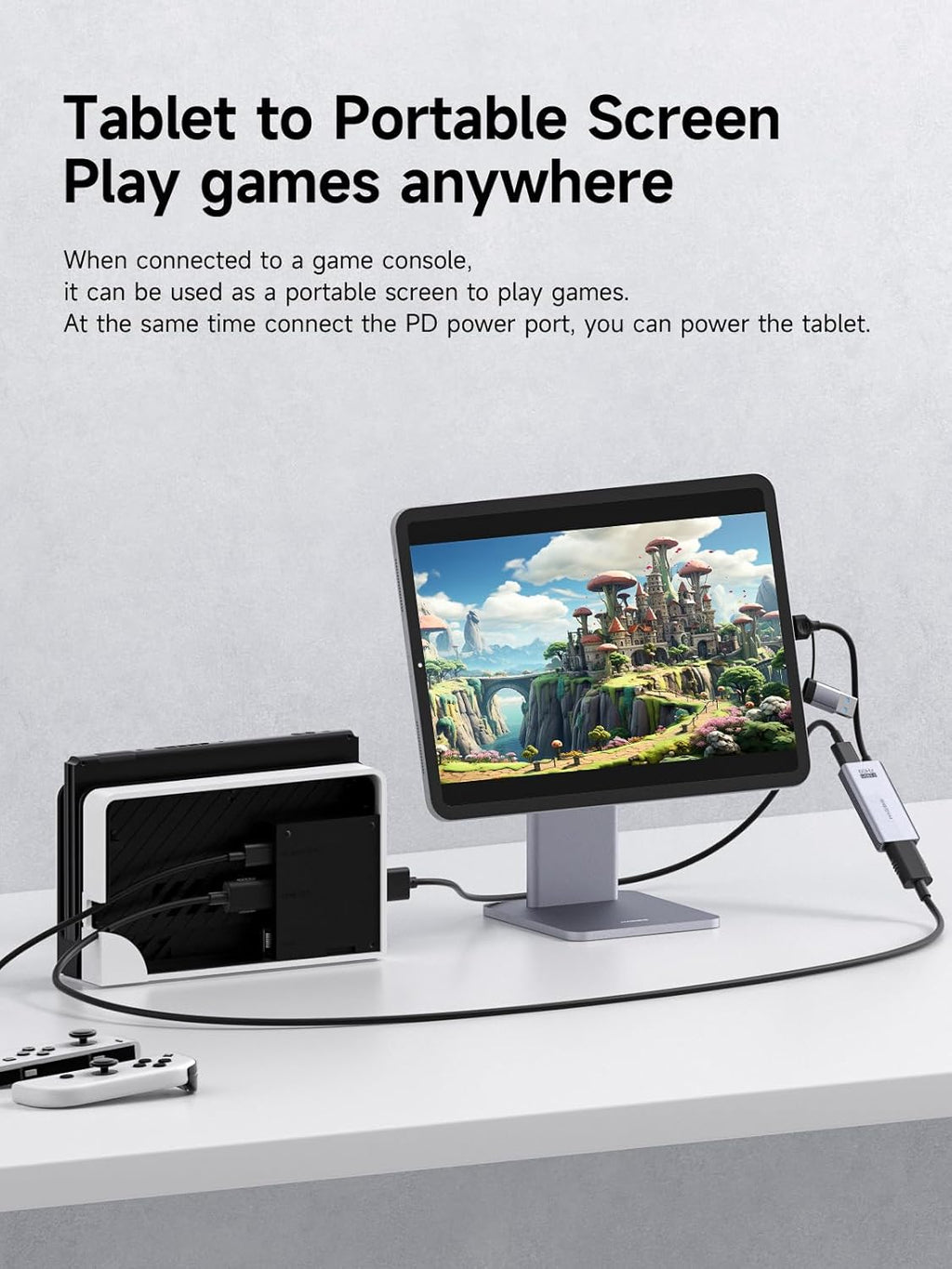 USB3.0 Video Capture Card with 100W PD HDMI to USB/USB C 1080P HD 60fps Live and Record Video Audio Game MS2130 for