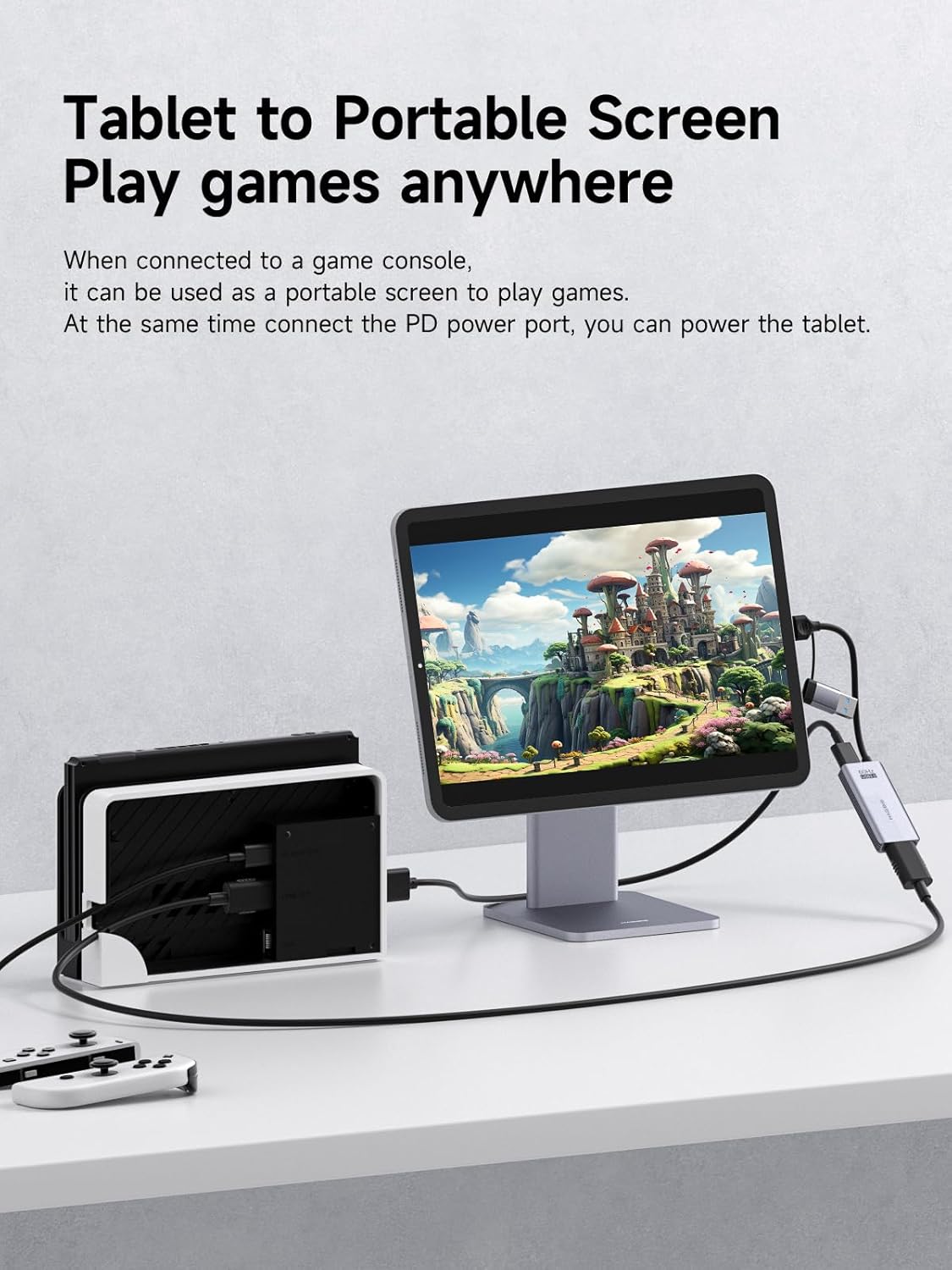USB3.0 Video Capture Card with 100W PD HDMI to USB/USB C 1080P HD 60fps Live and Record Video Audio Game MS2130 for