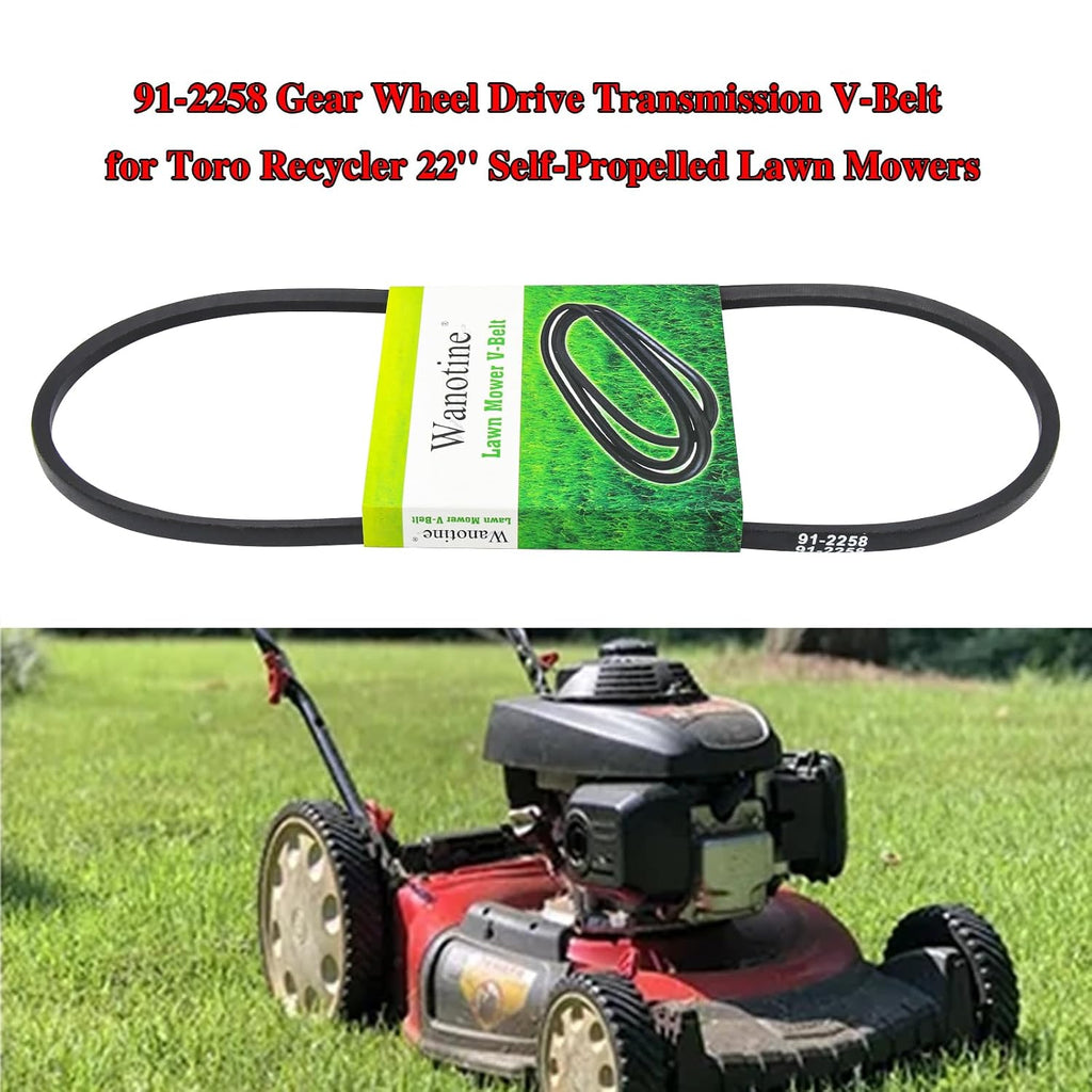 91-2258 V-Belt 3/8" x 35" Replaces Toro Recycler 22'' Drive Belt for Toro 20016, 20017, 20018 Self-Propelled Lawn Mowers, Replaces 91-2258 Drive Belt (1-Pack)