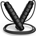 Jump Rope, Tangle-Free Rapid Speed Jumping Rope Cable with Ball Bearings for Women, Men, and Kids, Adjustable Steel