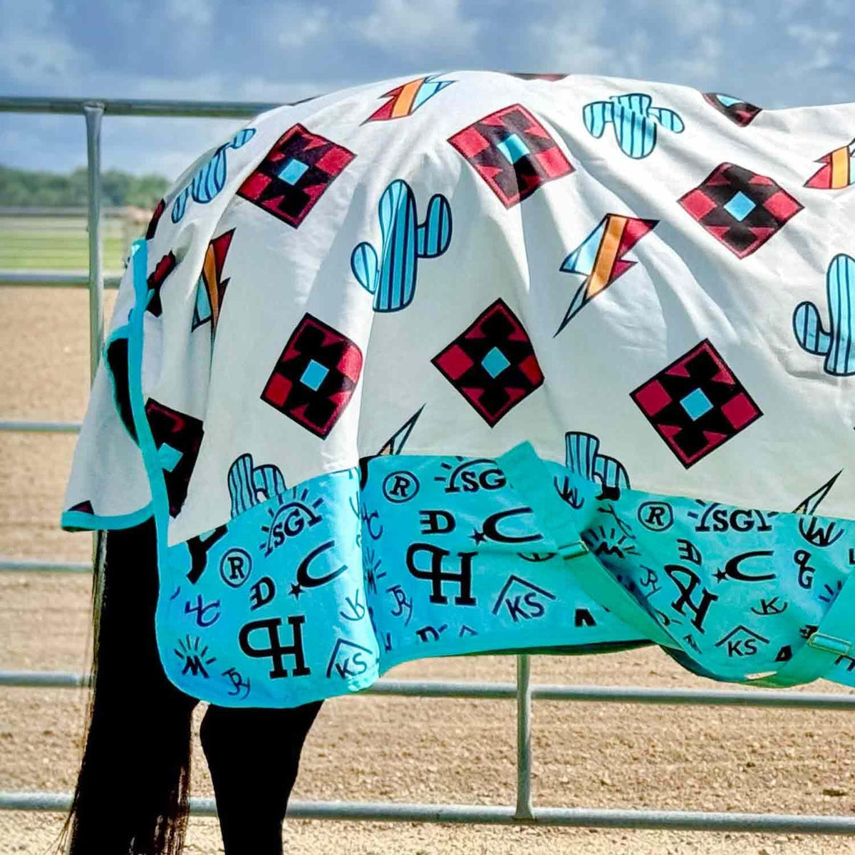 Economy Plus Turnout Blanket with Standard Neck for Horses, 72" - 1200 Denier Waterproof Shell, 240g Polyfill