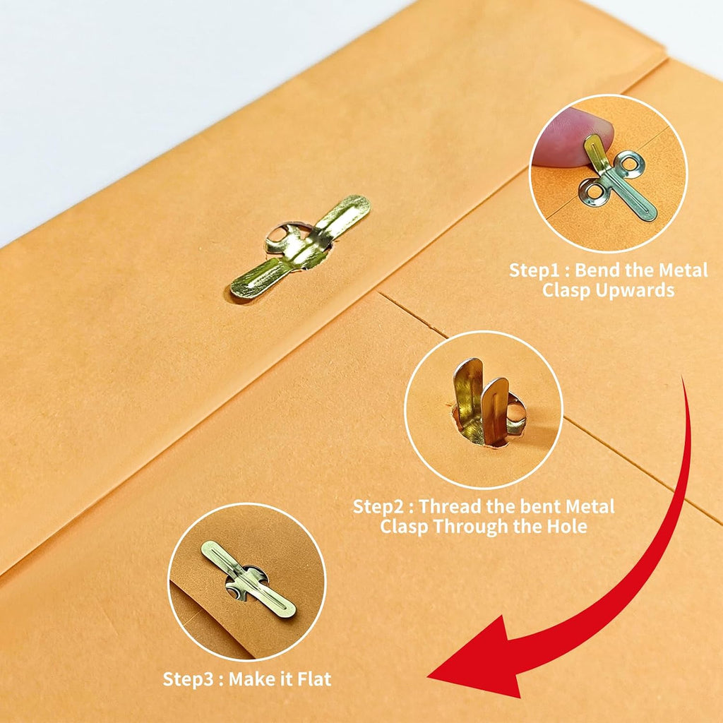 Clasp Envelopes 6x9, 20 Pack, Yellow Brown Kraft Manilla