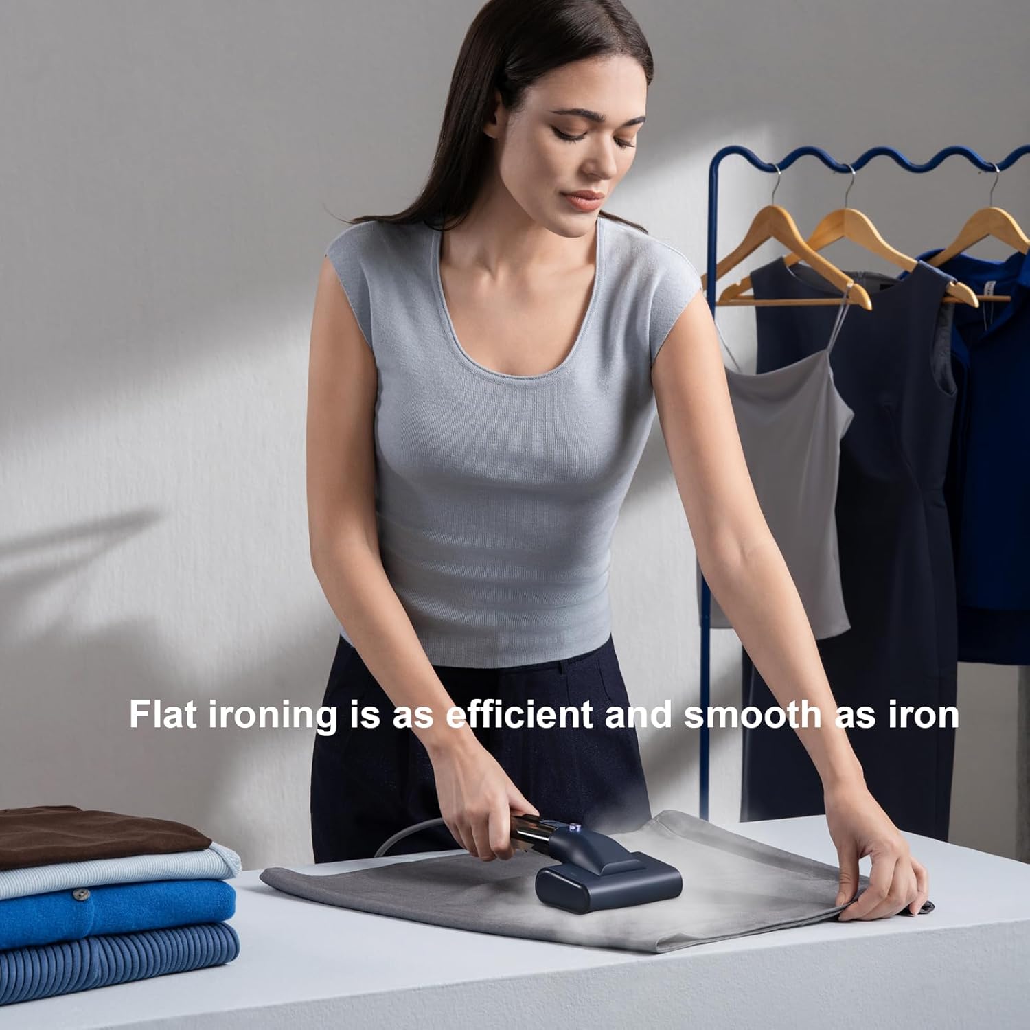 G10 Steamer for Clothes, Portable Travel Irons,Handheld Garment Steamer | 15S Fast Heat Up,Big Iron Panel steam iron