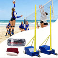 Volleyball Poles, Badminton/Volleyball Posts, Heavy Duty Volleyball Net with Poles Adjustable 5ft-6.8ft 4 Heights