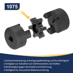 uxcell 7/16" to 3/4" L075 Flexible 3-Piece L-Jaw Coupling Coupler Set & Buna-N NBR Rubber Spider for Log Splitter Hybrid Equipment