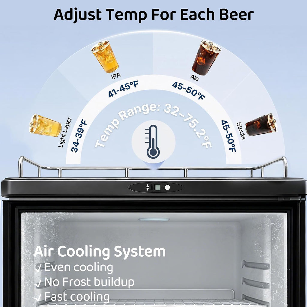 Commercial Draft Beer Kegerator, Keg Refrigerator for D System