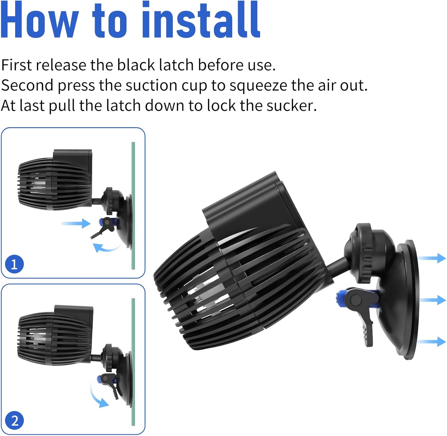2 Pack Aquarium Circulation Pump,800 GPH Fish Tank Powerhead, Saltwater Wave Maker, Submersible Water Pump with