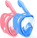 Kids Snorkel Mask Full Face, Snorkeling Gear for Kids with Camera Mount, 180 Degree Panoramic View Snorkeling Set
