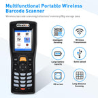 Inventory Scanner, Wireless Barcode Scanner 1D&2D&PDF417 Portable Handheld QR Barcode Reader for Collector Data
