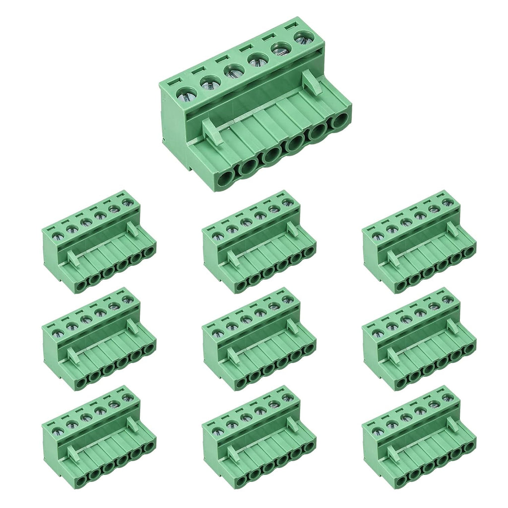 10pcs 6P 5.08mm Angle PCB Screw Terminal Block