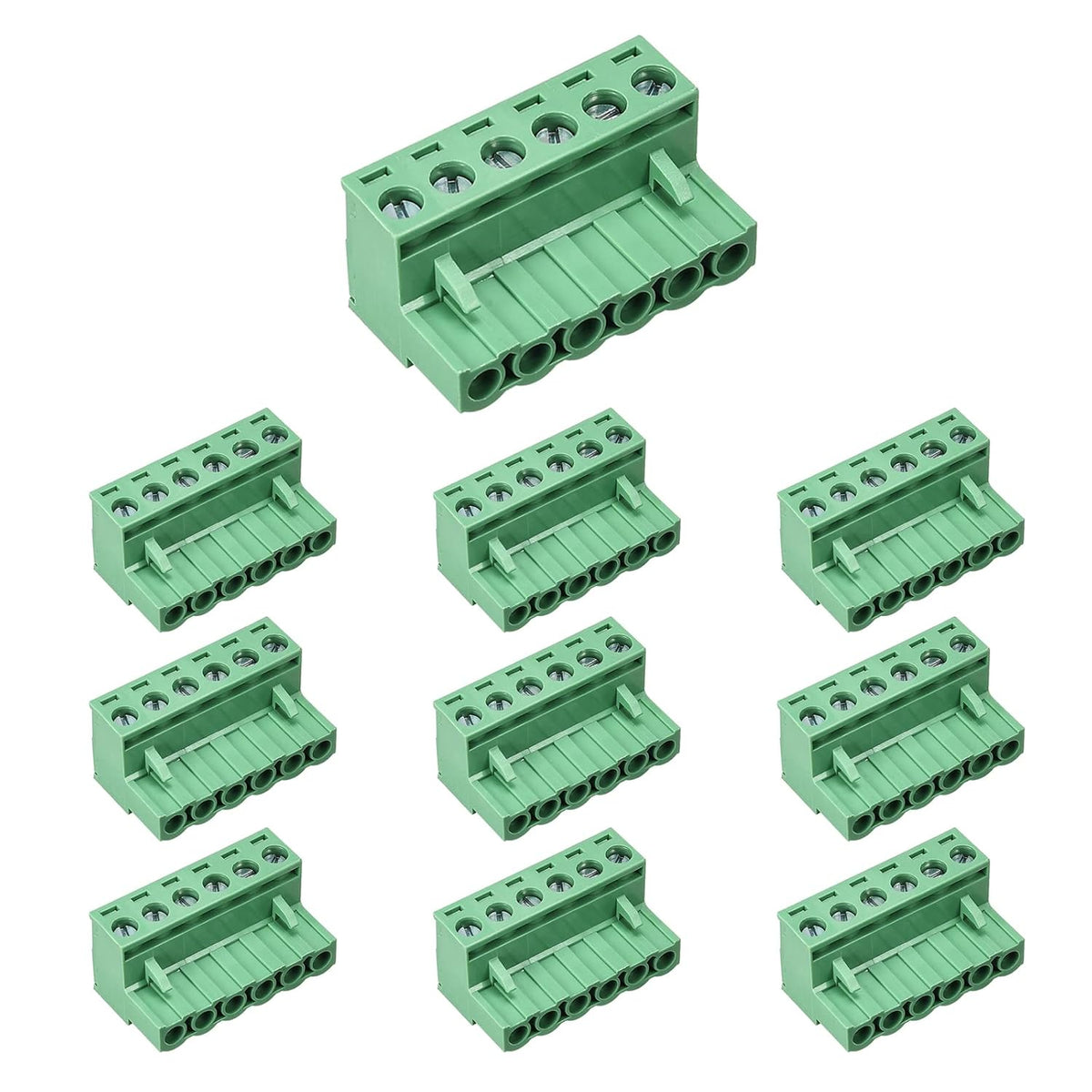 10pcs 6P 5.08mm Angle PCB Screw Terminal Block