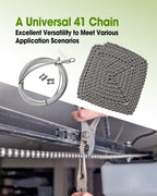 #41 20 ft Roller Chain with 2 Connecting Links and Cable for Gate Openers