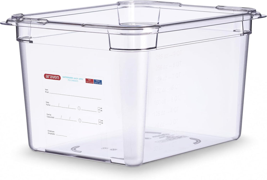 1/2 Size Food Pan, 8" Deep Polycarbonate