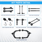 Front Upper Lower Control Arm Suspension Kit for 2011-2017 Chrysler 300 RWD