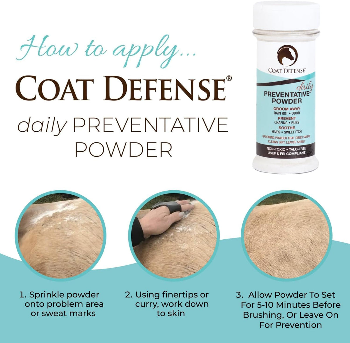 Daily Preventative Powder & Rain Rot Treatment for Horses | Safe & Effective Equine Sweet Itch, Skin Funk, Scratches