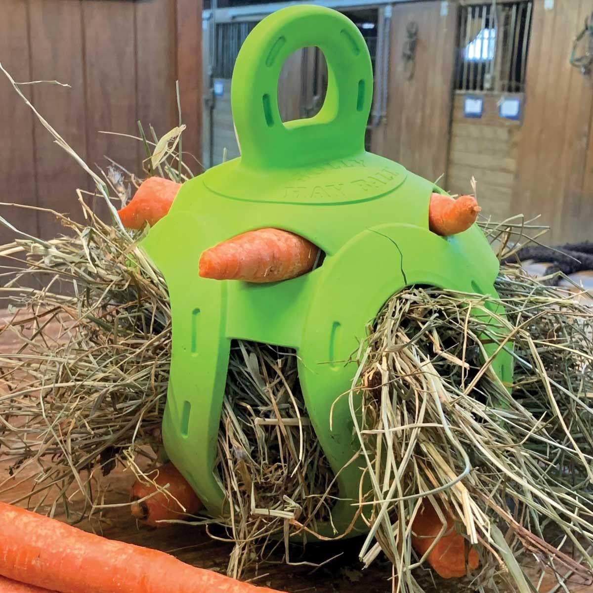 Jolly Hay Ball Stall Toy for Horses, Green
