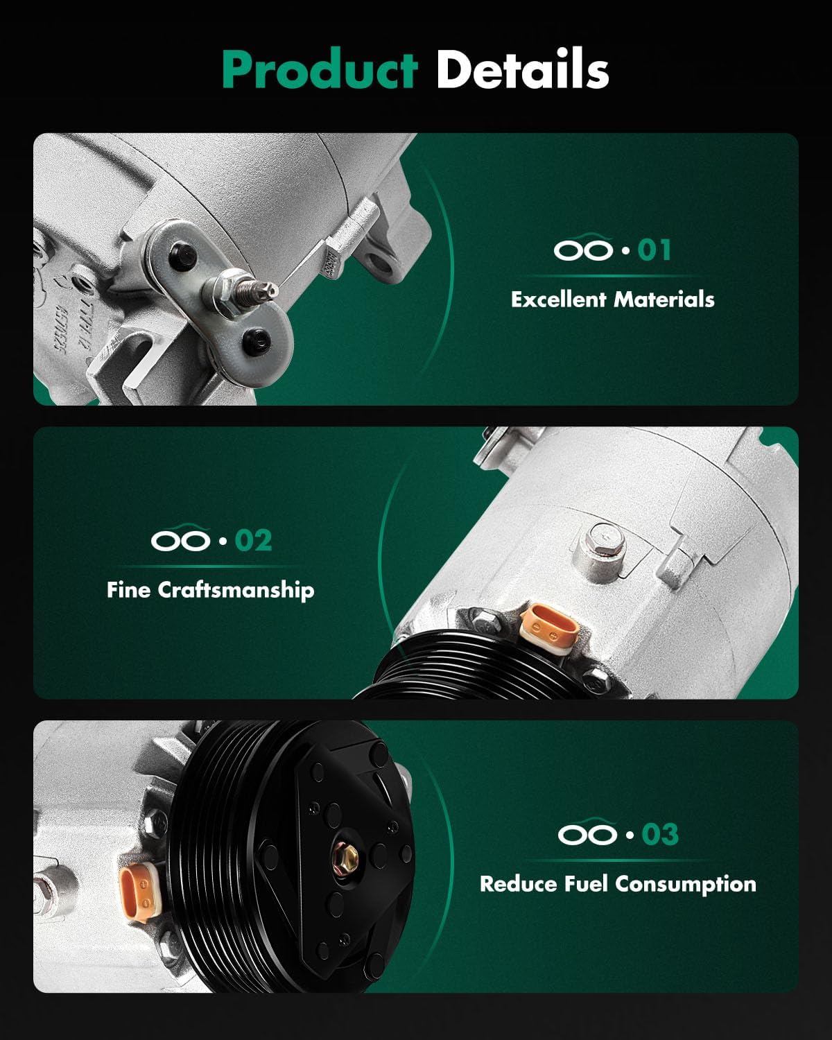 SCITOO AC Compressor for Chevrolet for Impala 3.5L 3.9L 2006-2011