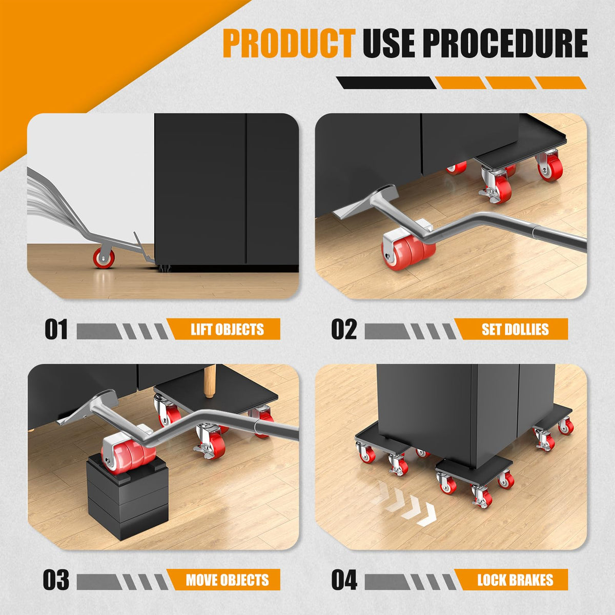 Furniture Dolly, 1000LBS Furniture Movers with Wheels