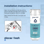 XWFE (Built-in CHIP) Refrigerator Water Filter Pack of 3