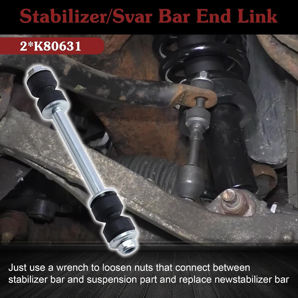 2*K80631 Sway Bar Link Front - Stop Clunking Noise & Body Rol