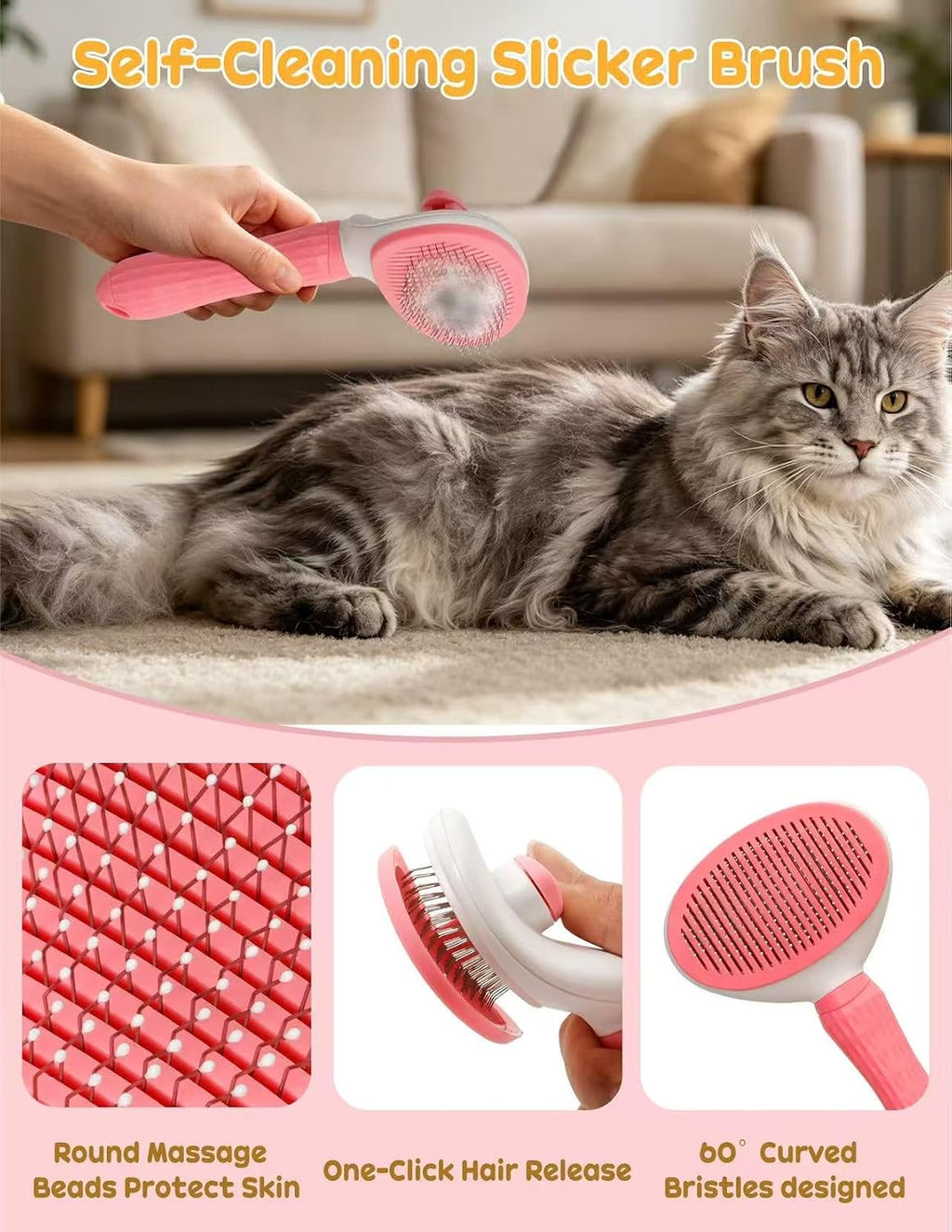 Dog Brush for Shedding 10 Pcs Set, Pet Grooming Kit Tools Pet Nail Clippers Nail Files Flea Comb, Pet Undercoat Long