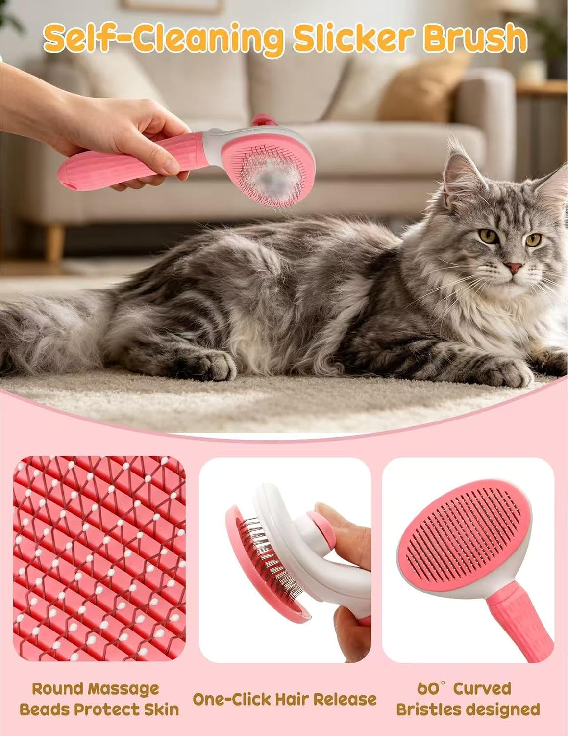 Dog Brush for Shedding 10 Pcs Set, Pet Grooming Kit Tools Pet Nail Clippers Nail Files Flea Comb, Pet Undercoat Long