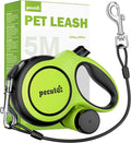 16.4ft Retractable Dog Leash with 1.6ft Chew Proof Steel Cable