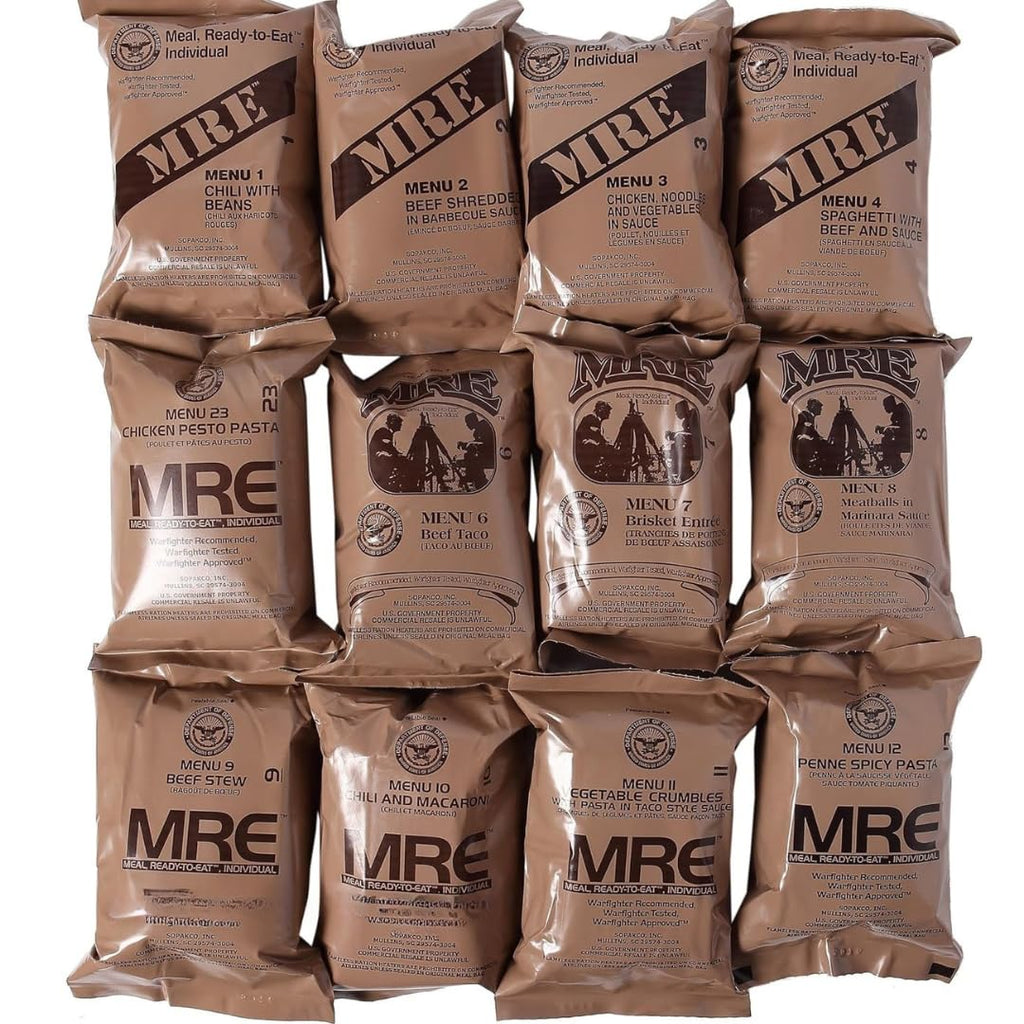 2026 Inspection MRE, U.S. MRE Meals, Emergency Supplies, Emergency Food Supply, Survival Food w/ Flameless Heater