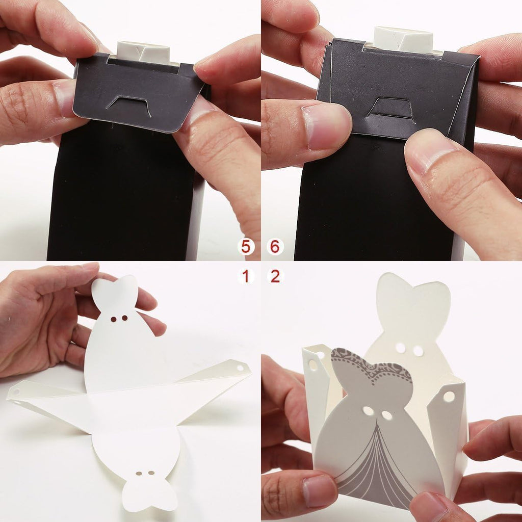 Wholesale Wedding Favors Wedding Party Favor Boxes Creative Tuxedo Dress Groom Bridal Candy Gift Box with Ribbon 100pcs