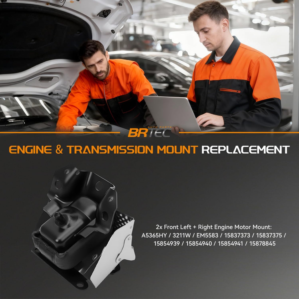 2PCS Front Engine Motor Mounts Set for Chevy Silverado GMC Sierra
