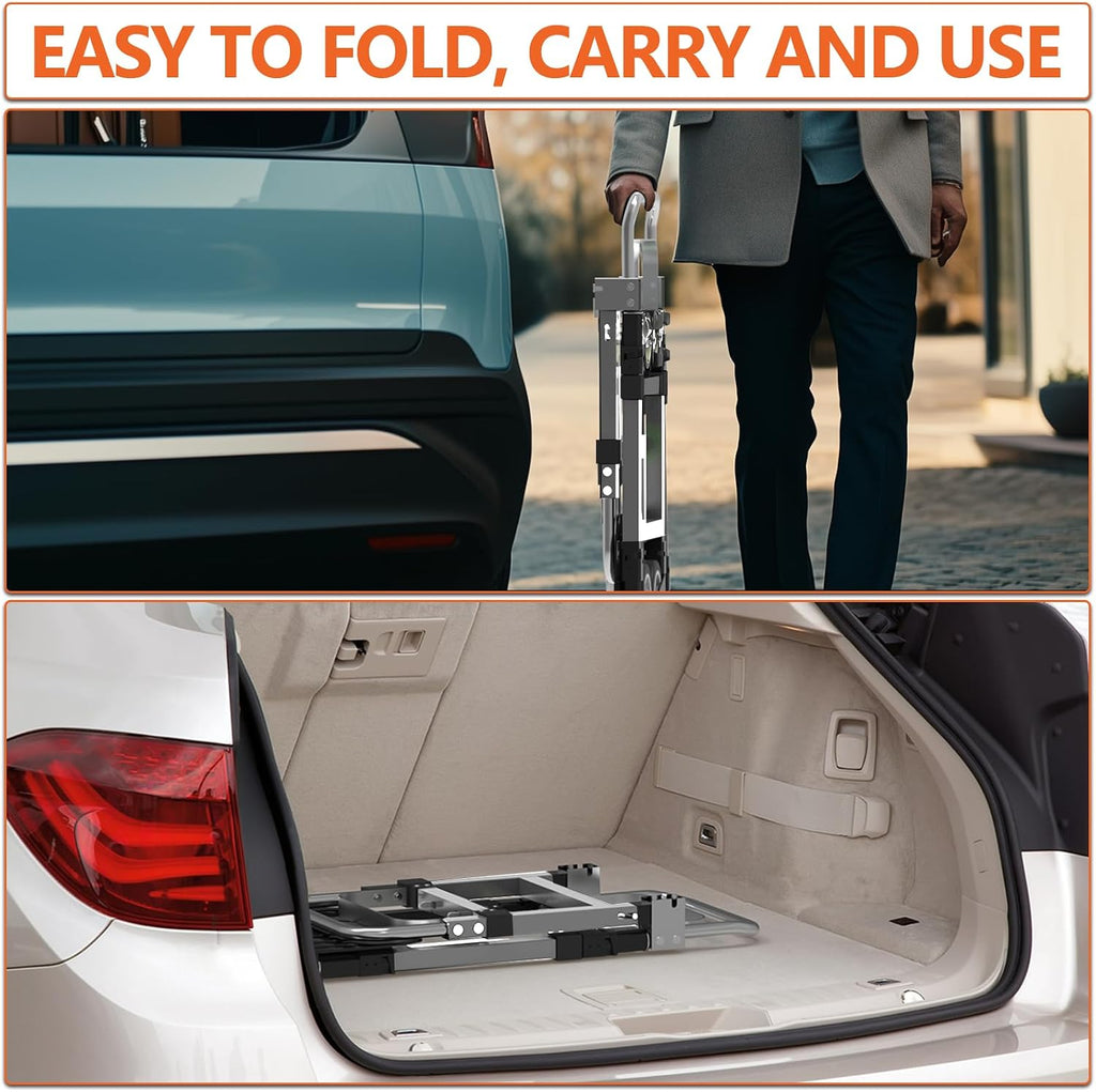 3-in-1 Folding Hand Truck, 500 lb Heavy Duty Steel Dolly | Convertible Hand Truck Dolly with Telescoping Handle
