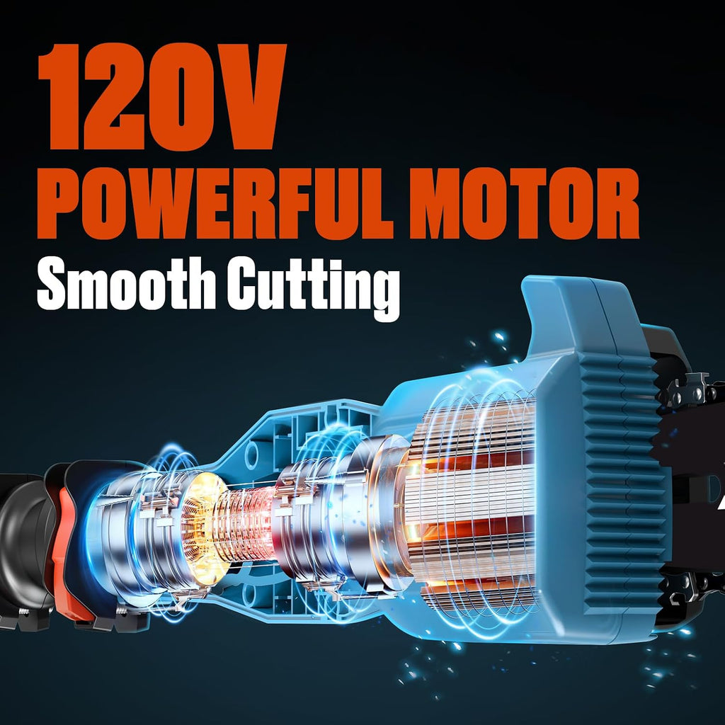 8A Corded Electric Pole Saw, 8 Inch Telescoping Pole Chainsaw 14ft Max Reach, Lightweight Tree Trimmer for High