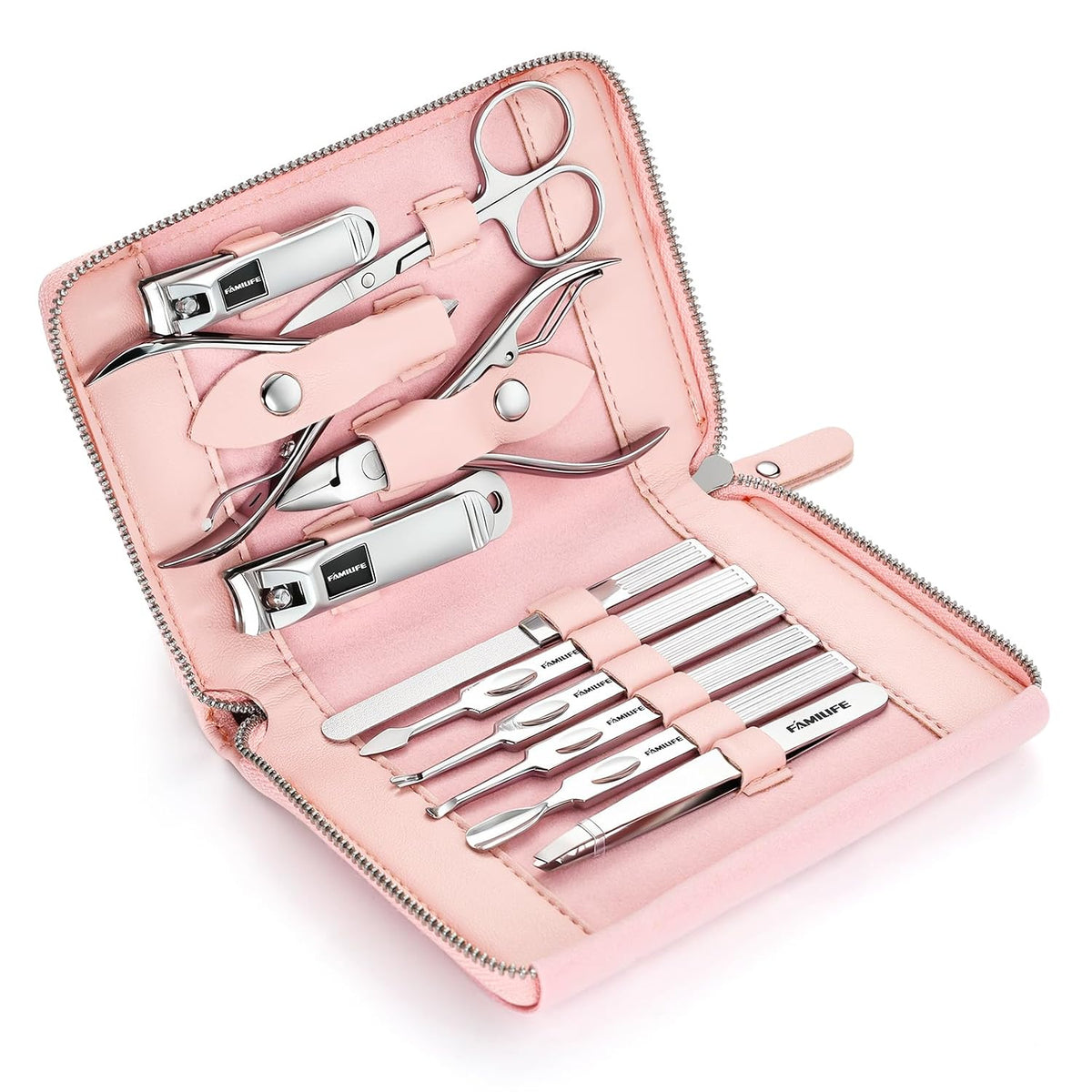 Stainless Steel Manicure Set 11-in-1 Professional Nail Clipper Kit