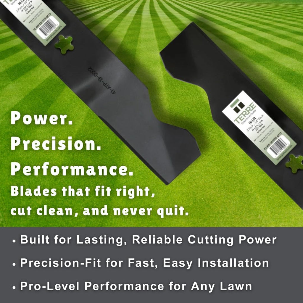 Terre 3-Pack 54 in High Lift Blades for Husqvarna & Craftsman