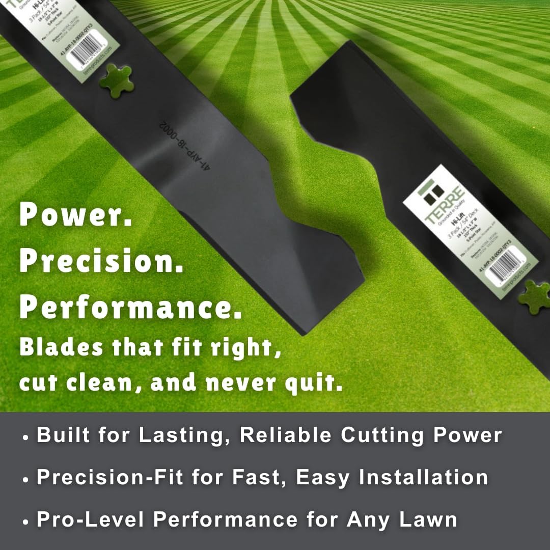 Terre 3-Pack 54 in High Lift Blades for Husqvarna & Craftsman