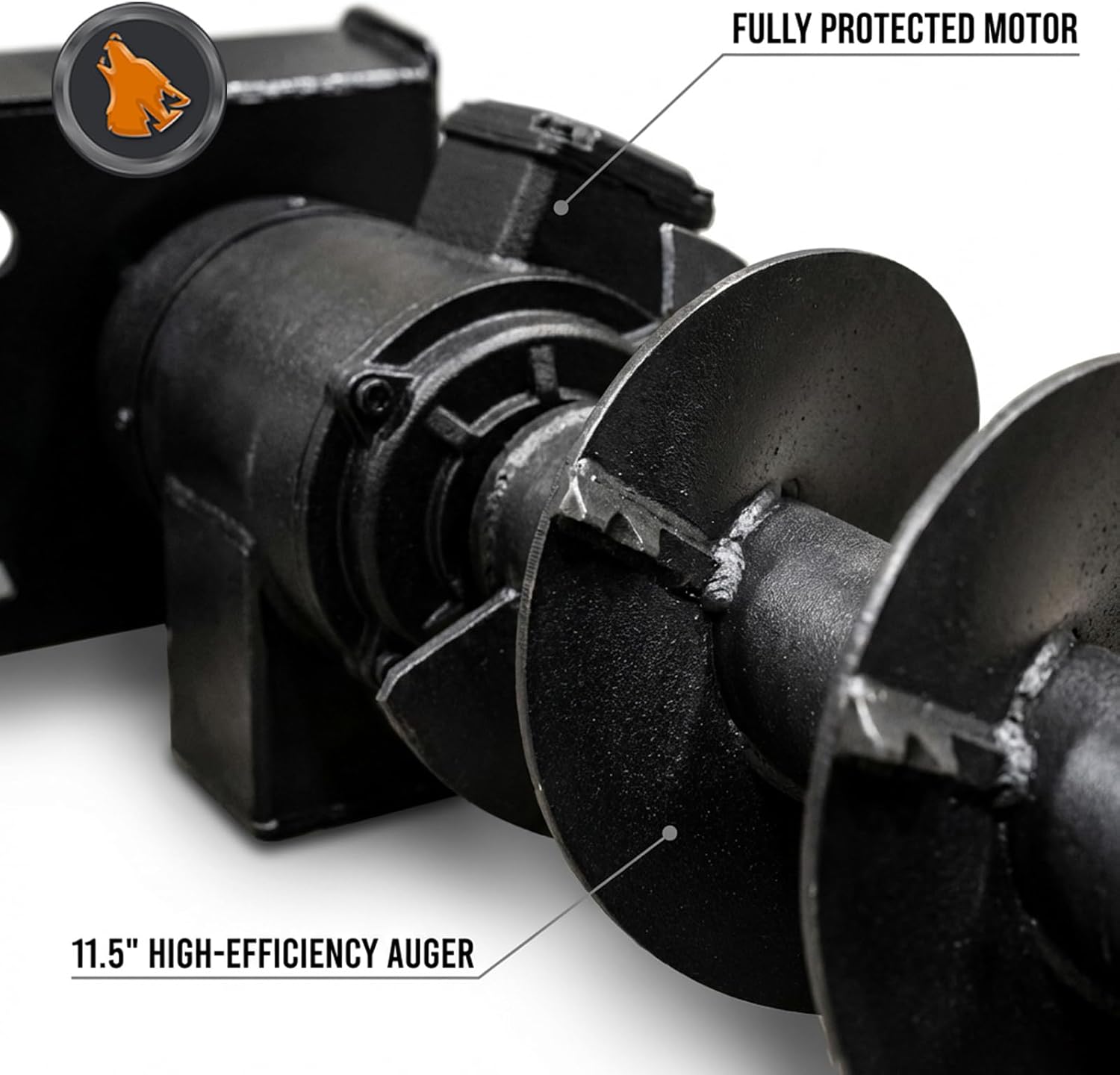 Skid Steer Attachment Trencher/Ditcher - 48"Trenching Depth, 8" Width, 15" Auger, Ideal for Utility & Irrigation