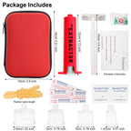 Snake Bite Kit Sting Kit Venom Extractor Suction Pump Emergency Sting Bite Kit First Aid Supplies for Backpacking