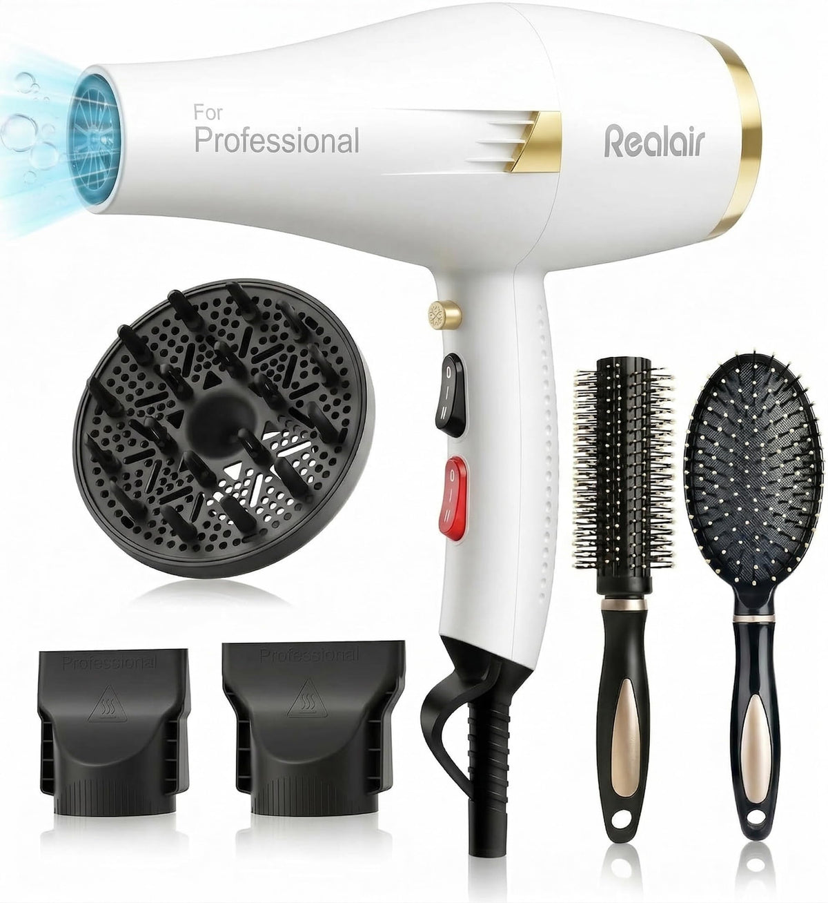 Professional Salon Hair Dryer with Diffuser, 1875W AC Motor