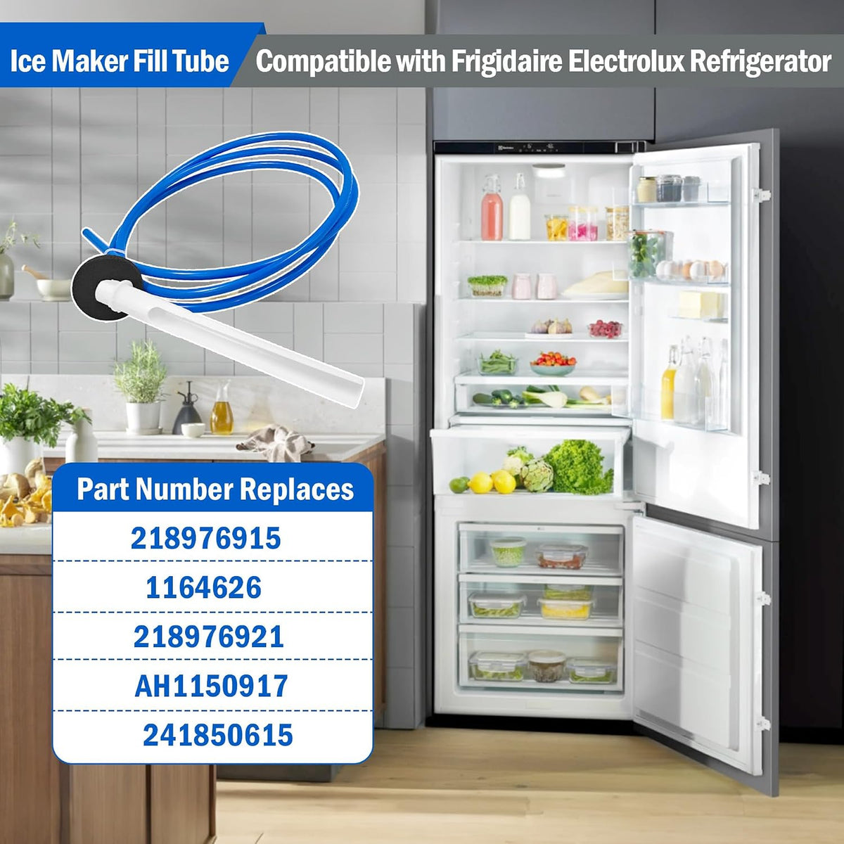 241850615 Ice Maker Fill Tube compatible with Frigidaire Electrolux