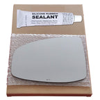 Driver Side Mirror Replacement Glass + Glue for 15-20 Honda Fit