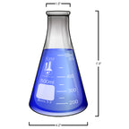 Erlenmeyer Flask, 500ml, Karter Scientific 213G29 (Single)